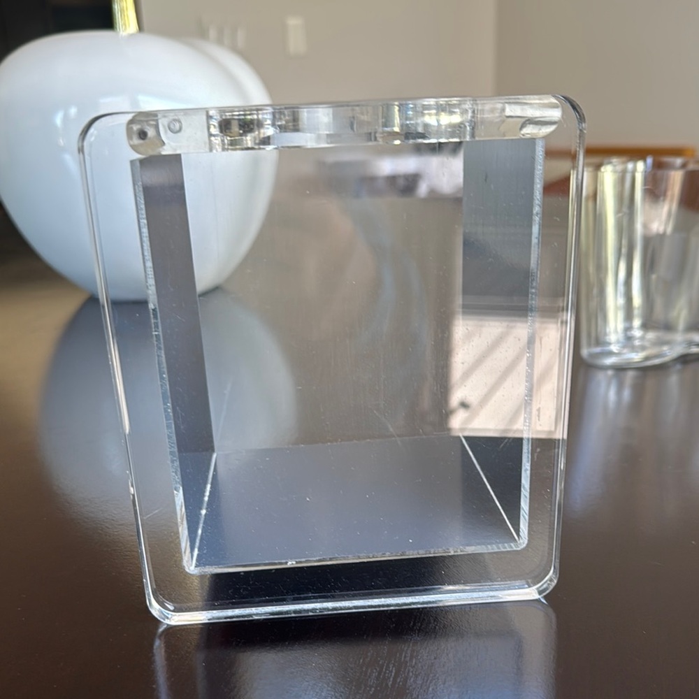 Lucite Mirror Cube Tissue Holder - Picture 5 of 9